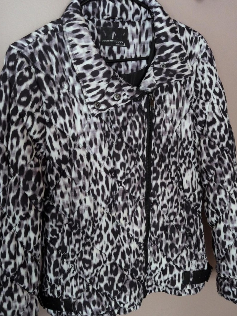 Andrew Marc Marc New York Print Quilted Women's Jacket Black & White